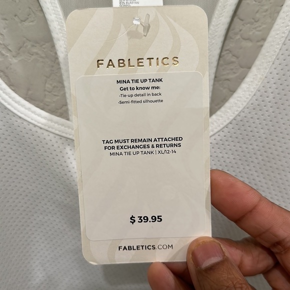 Fabletics Mina Tie Up Tank In XL Size 14 Nwt - Picture 8 of 9